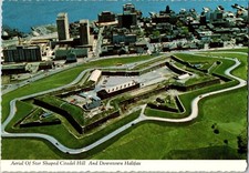 Halifax Nova Scotia Star Shaped Fort Citadel Hill Downtown Aerial View Postcard