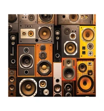 RETRO SPEAKERS BACKDROP - LIFE SIZE STANDUP/CUTOUT BRAND NEW 5246