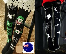 Women Spooky Halloween Ghost Monster hell Eye Pantyhose Tights Costume Stockings