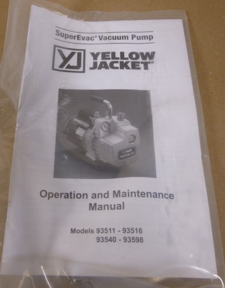 YJ Yellow Jacket 93560 SuperEvac 6 CFM 2 Stage Vacuum Pump USA eBay