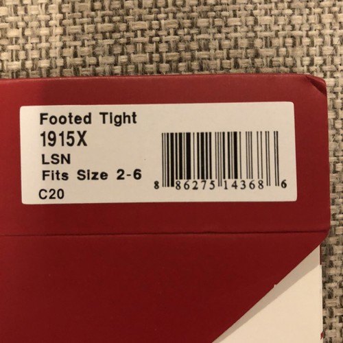 CAPEZIO Little Girls Size 2-6 Ultra Soft Footed Tights Style 1915X NWT - Picture 3 of 4
