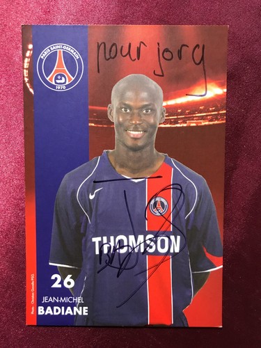 Autogramm JEAN-MICHEL BADIANE-Paris St.Germain-U21 NS Frankreich-Ex-Sedan-AK