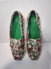 Toms Classic Slip-On Shoes Kids Youth Size Y 5.5 Christmas Dogs Holiday Puppy