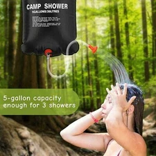 Portable Camping Shower Solar Sun Heating Bath Outdoor Bag
