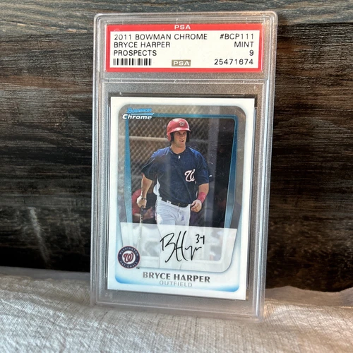 2011 Bowman Chrome Prospects #BCP111 Bryce Harper RC Rookie PSA 9 MINT