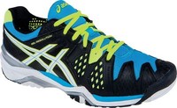 Asics Gel Resolution 6 Onyx White Atomic Blue Edition Tennis Shoe Asics Gel Resolution 6 Onyx White Atomic Blue Edition Tennis Shoe