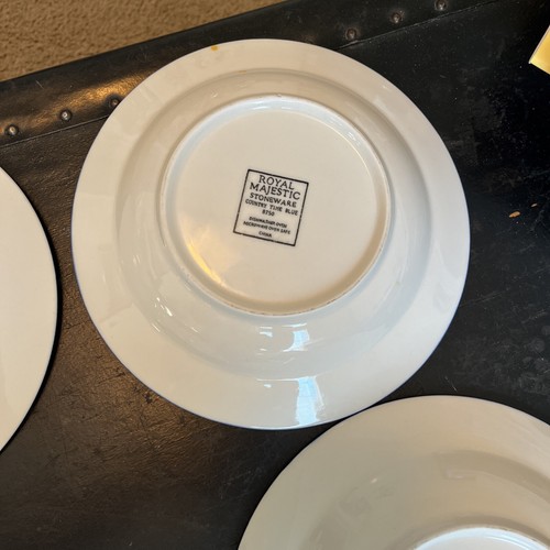8 Royal Majestic Stoneware Country Time Blue 8750 Soup/Cereal Bowls 8” Splatter - 第 16/20 張圖片