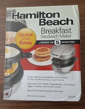 Hamilton Beach Breakfast Sandwich Maker Quick and Easy NEW Sealed 25475
