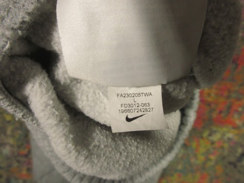 Nike Cargo Sweatpants Youth L Gray Fleece Joggers 26 In Inseam - Picture 10 of 12