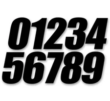 NEW D'COR NUMBER "0" BLACK MX VINYL DECAL 4" 3/PK 13-5081