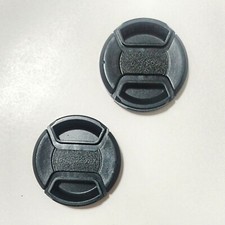 Lot of 2, 55mm Lens Cap Universal Center Pinch Front for DSLR Nikon Canon Sony