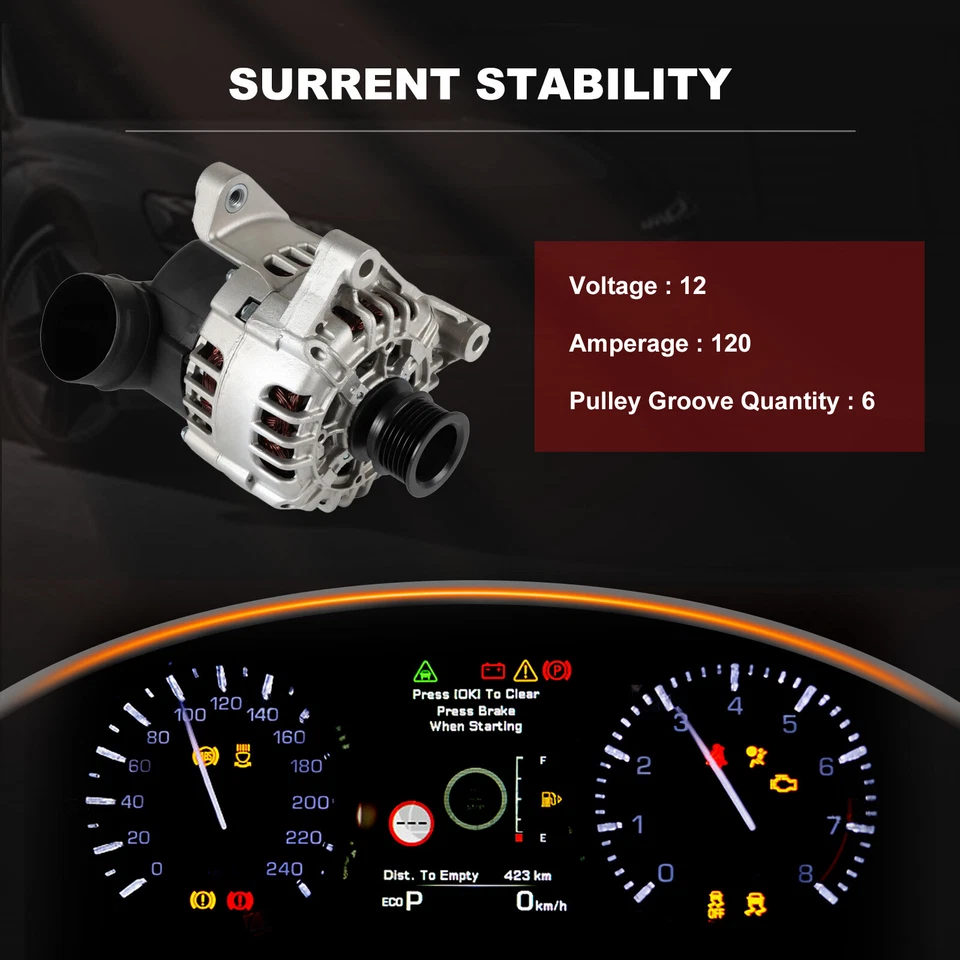 Alternador 13882 para BMW 320i 325i 330i 525i 530i X5 Z3 2001-2006 2,2 L 2,5 L 3,0 L Foto 3 de 4