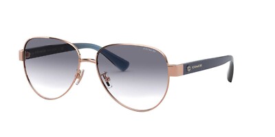 Coach HC7111 933179 Rose Gold Aviator Gray Gradient Lens  display picture 3