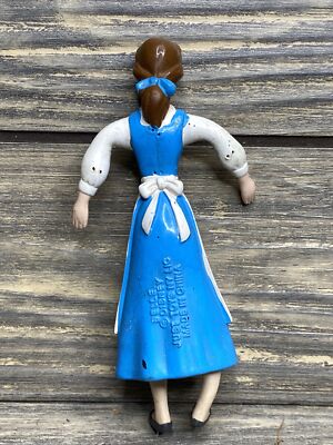 Vintage Disney Just Toys Belle Blue Dress White Apron Plastic Figure 4.5 |  eBay