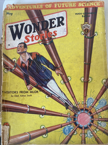 WONDER STORIES. APRIL & MAY 1933. (2 ISSUE RARE MAGAZINE LOT). LOW GRADE. - Picture 3 of 9