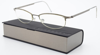 LINDBERG Brille Mod. 4020 50-18 Oval Half Rim Like Gray Silver Strip Titanium