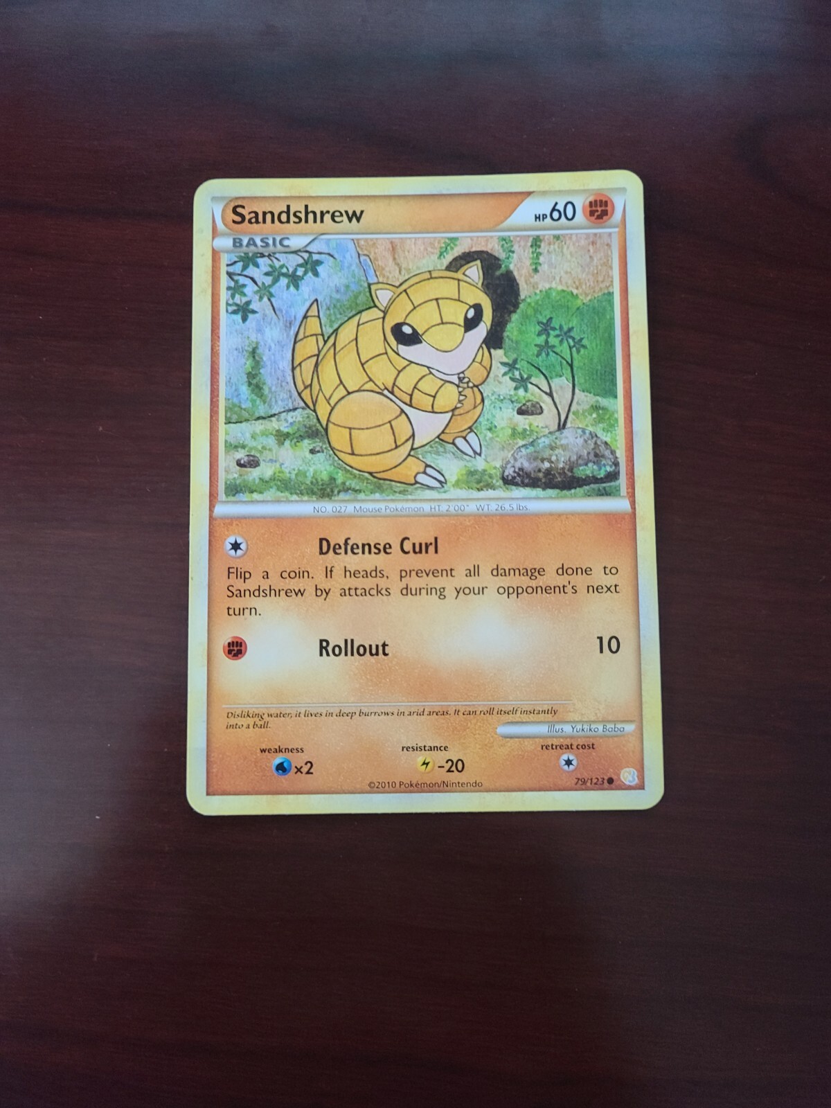 Sandshrew 79/123 Pokemon TCG HeartGold SoulSilver