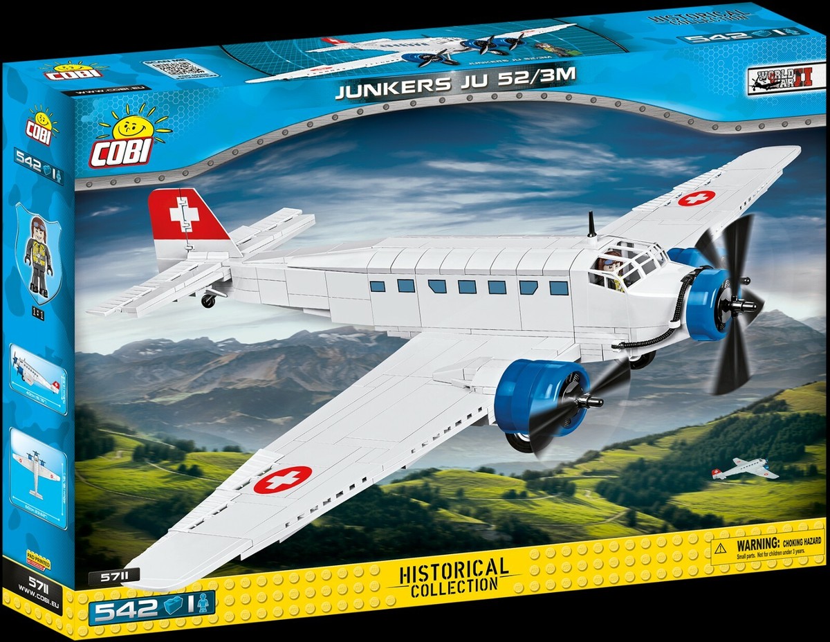 COBI Junkers JU 52/3M Transport Plane SET# 5711 (542 Pcs.) US