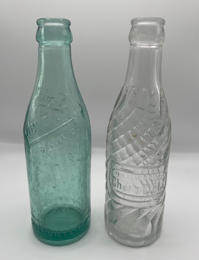 Vintage 1915-1923 Greenville NC Chero Cola Bottles Straight Side Swirl
