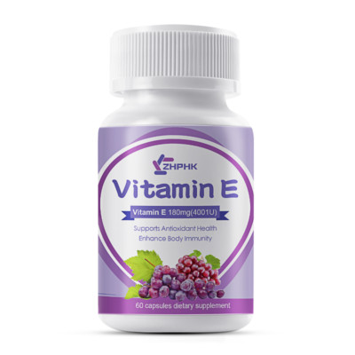 Vitamin E Capsules 400 IU D-Alpha Tocopherol Powder Healthy Skin Eyes Anti-aging