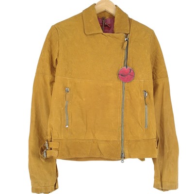Jacob Cohen Lederjacke J997 Beige Damen Ts2 Größe 40