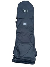 Golf Travel Bag With Wheels BLACK Zippered With Shoe Zip Compartment NWOT