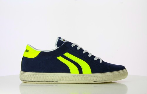 SCARPE SNEACKERS UOMO MECAP 101 MEC033 CAMOSCIO BLU/GIALLO FLUO NUOVI  ARRIVI | eBay