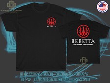 New BERETTA Firearms Gun Red Logo Men's T-Shirt American Twoside Tee Shirt