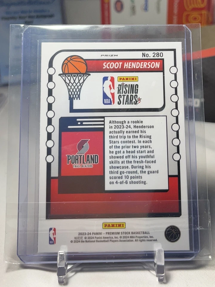 2023-24 NBA Hoops Premium Stock Scoot Henderson Multi-Wave Prizm Rookie Card RC - Image 2 of 2