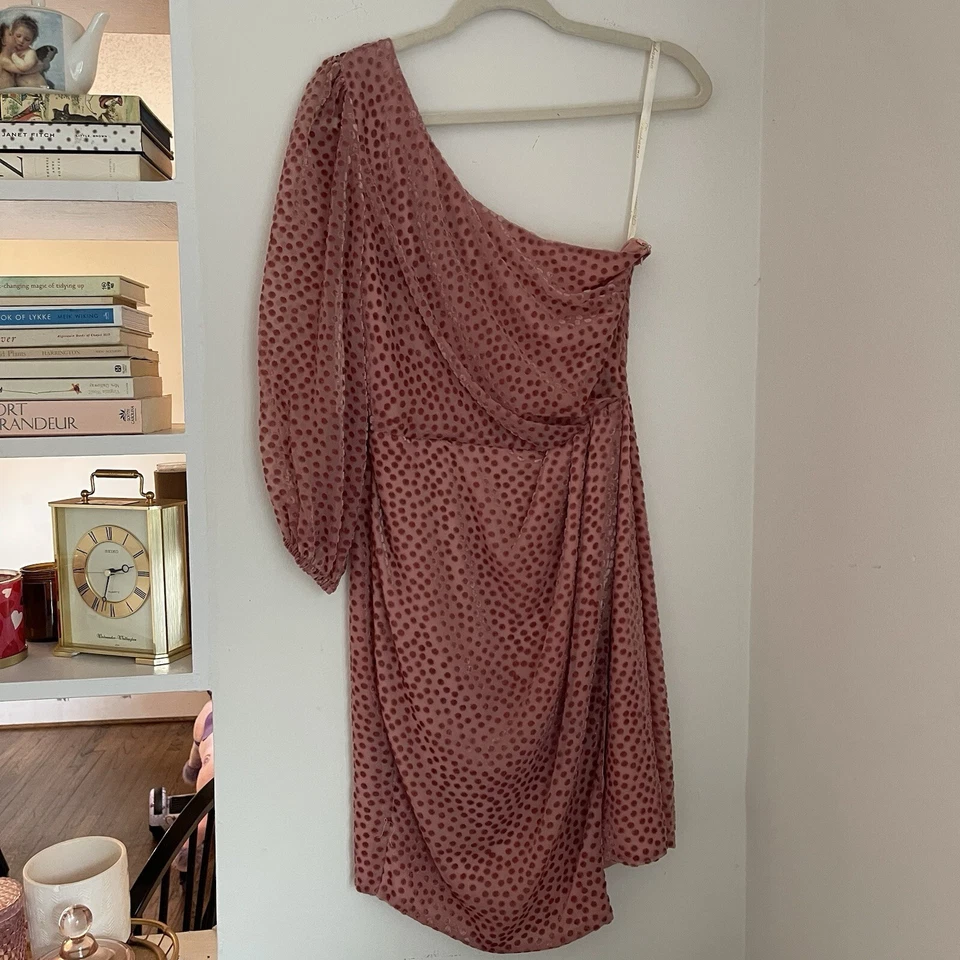 Vestido Shoshanna Talla 2 Zadie Un Hombro Rosa Malva SIN ALTERAR NUEVO SIN ETIQUETAS Foto 2 de 4