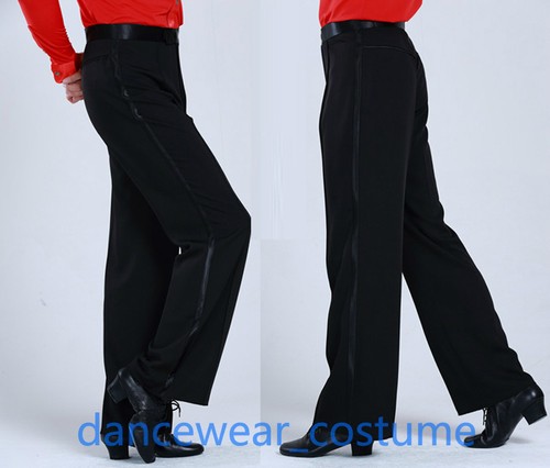 Herren Junge Party Ballsaal Latin Tango Modern Salsa Wettbewerb Tanzhose Hose - Bild 2 von 7