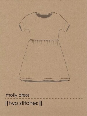Zwei Stiche Schnittmuster Molly Kleid Baby, Kinder 6 Monate bis 9 Jahre