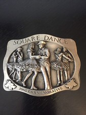 Square Dance Belt Buckle 1985 Commemorative Limited Edition 1985 Numbered Arroyo