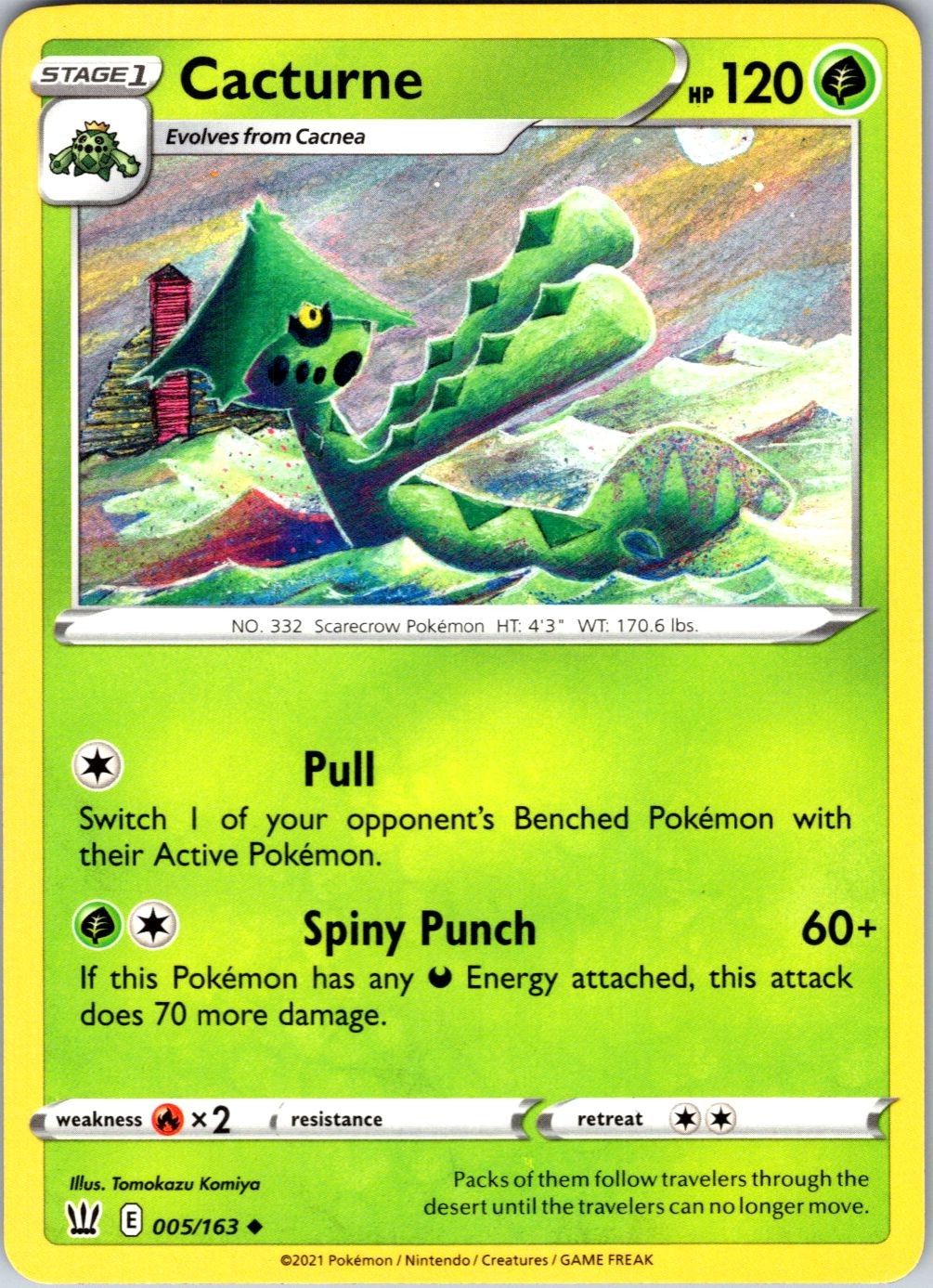 CACTURNE 005/163 UNCOMMON BATTLE STYLES POKEMON NEAR MINT