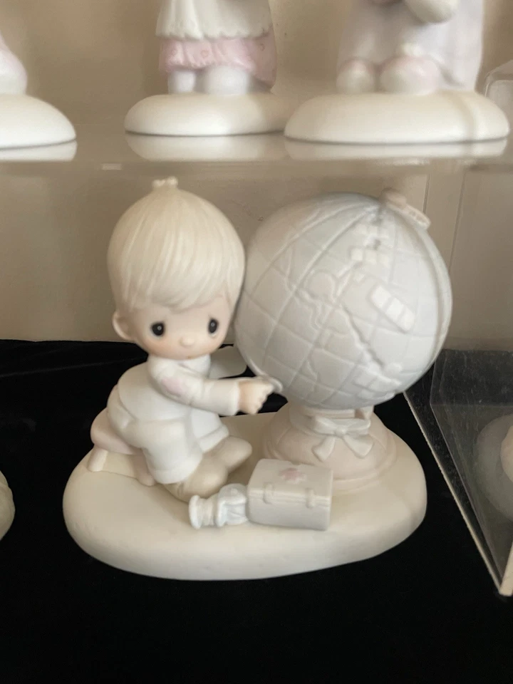 21 Estatuillas Precious Moments 21 Juego Completo Original Usado en Excelente Condición 1 S. Butcher Firmado Foto 3 de 4