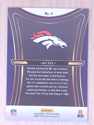Panini Select Phenomenon #4 Bo Nix 2024 - Imagen 2 de 2