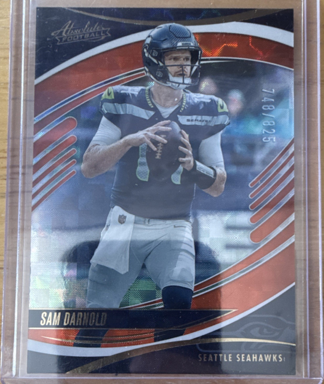Panini Absolute 2025 Sam Darnold #8 Orange Mosaic /825 Seattle Seahawks