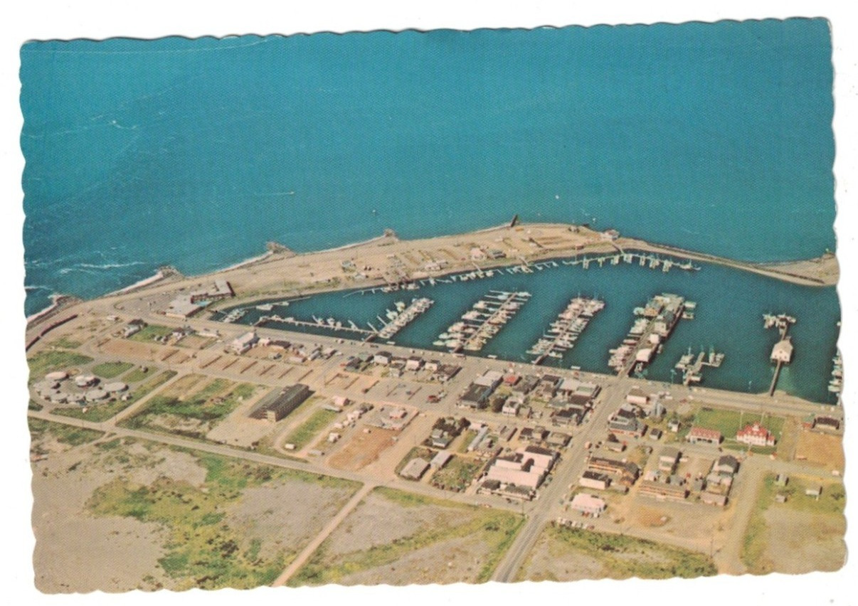Vintage 1960'S Westport Washington State View Boat Haven Postcard