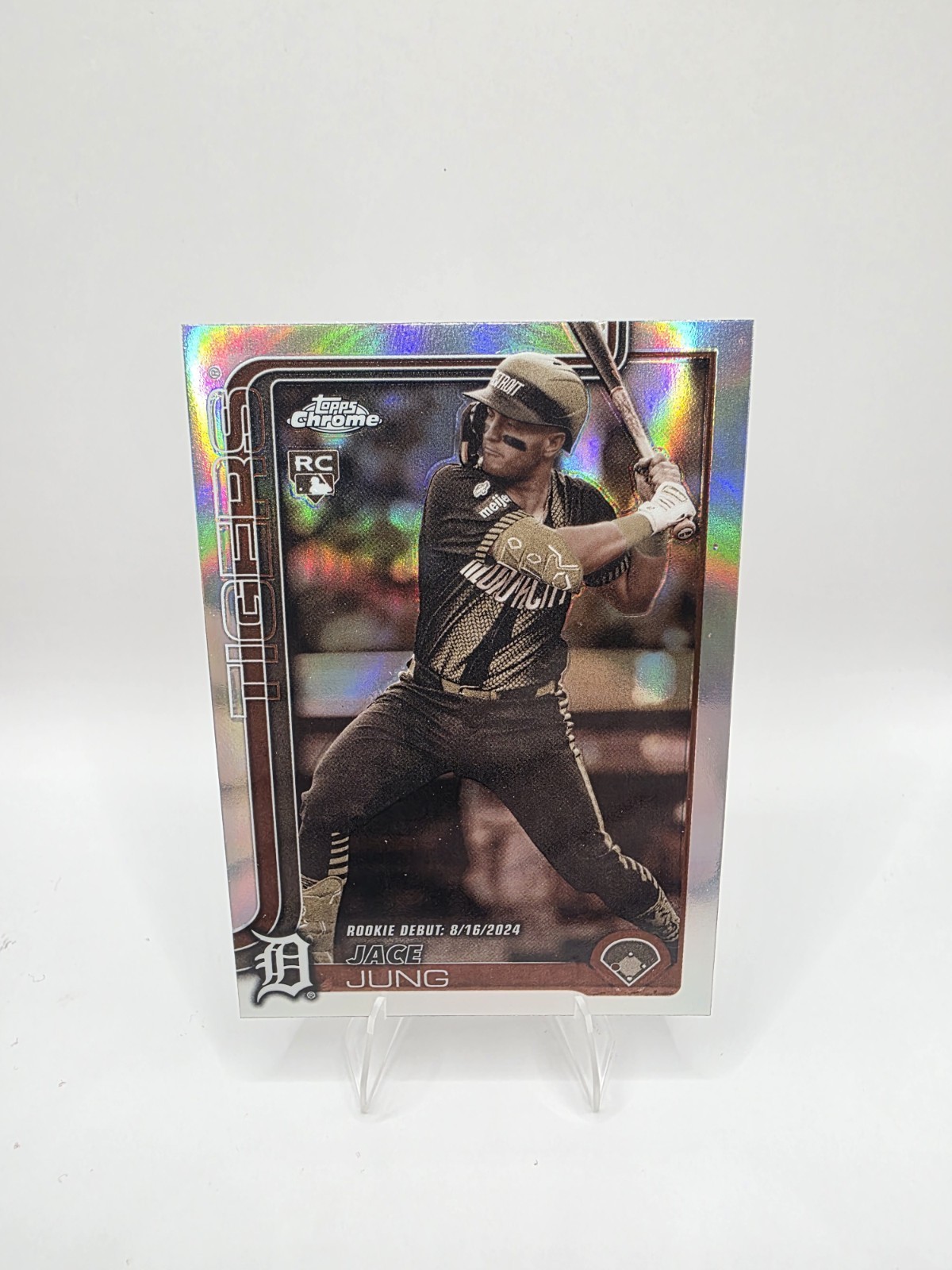 2025 Topps Chrome Update Jace Jung USC121 Sepia Foil Detroit Tigers