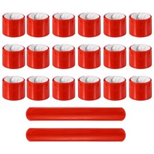 20Pcs Reflective Arm Bands, 8.7"High Visibility Bands, Red  Arc 