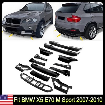 For BMW E70 X5 SUV M Tech Body Kits 2007-2010 Front & Rear Bumper Spoilers Black