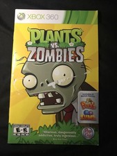 Plants Vs. Zombies Microsoft Xbox 360 Authentic MANUAL ONLY No Game 