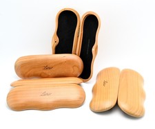 LUNOR Eyeglasses Case Real Wood Cherry A Folding Small Flat Magnet S 140x50x2...
