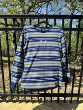 HUF Stripped Longsleeve Large Skateboard Tshirt