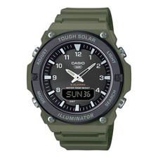 Orologio Solare CASIO AQ-S820W-3BVEF Silicone Verde Chrono Timer Alarm
