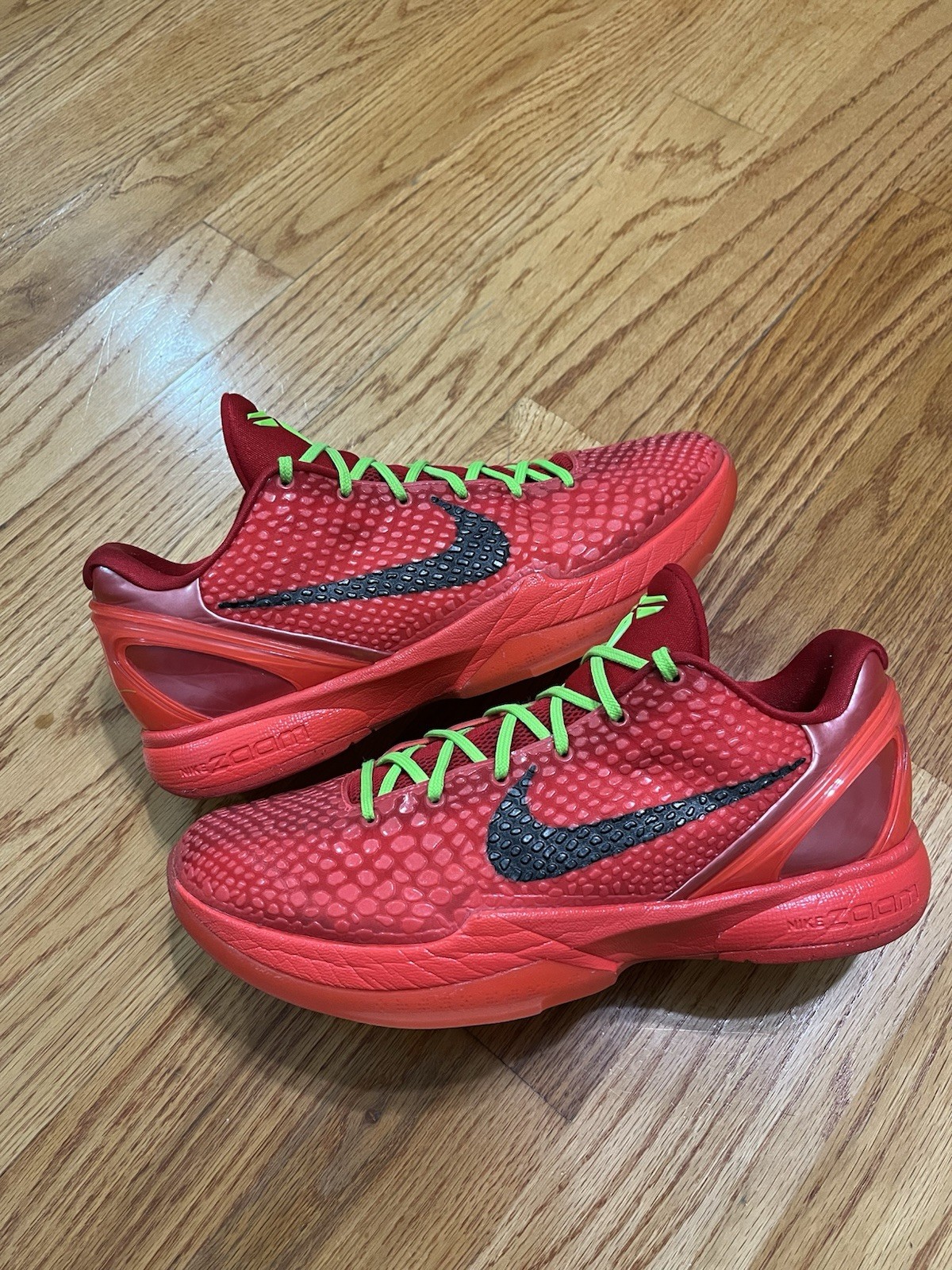 Size 10 - Nike Kobe6 Protro Reverse Grinch, Worn Lightly, With Box (FV4921-600)