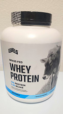 Levels Grass Fed Whey Protein Powder Unflavored 5 lb 80 oz. 71 Servings DENT*
