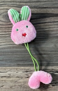 Pink Bunny Rabbit Kid Toddler Hair Tie Costume Dress Up Easter Outfit