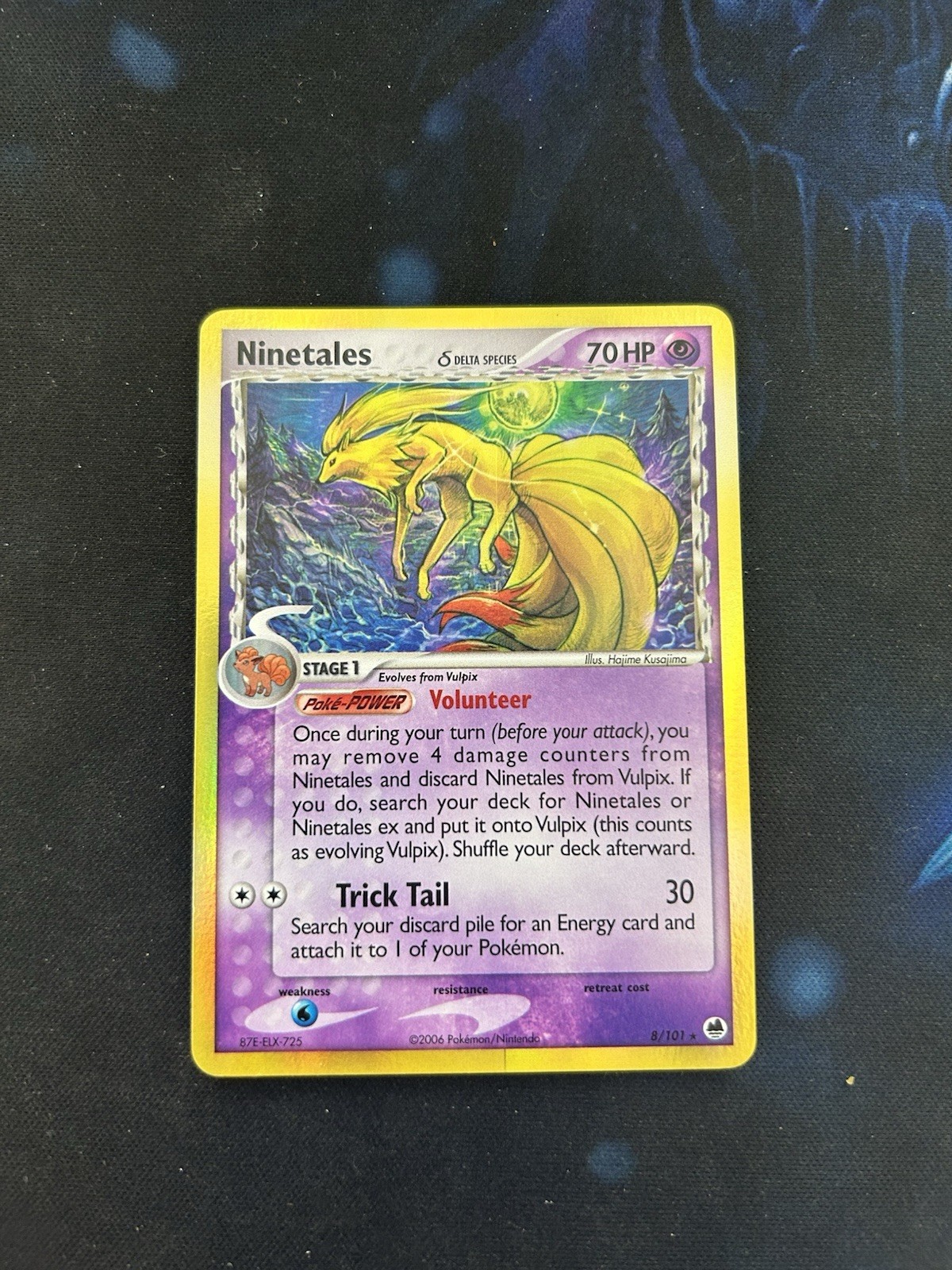 Ninetales 8/101 EX Dragon Frontiers Pokemon Card Delta Species Holo Rare LP
