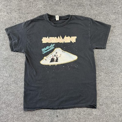 Parliament Mothership Connection Shirt Mens Large Black Gildan Band Graphic Tee